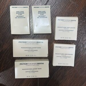 Peter Thomas Roth Skincare Set - massaging soap and facial bar & shower cap